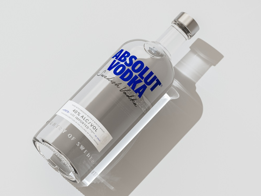 Bottle Of Absolut Vodka Stock Photo - Download Image Now - Vodka