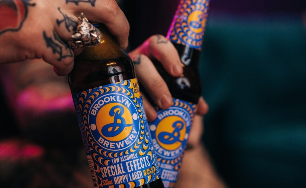 Bottles of Brooklyn Brewery’s Special Effects low-alcohol lager