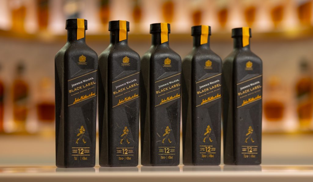 Johnnie Walker Black Label 70cl paper-based bottles